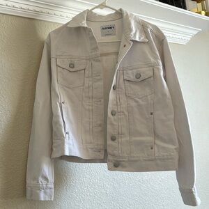 Old Navy white denim jacket, size small